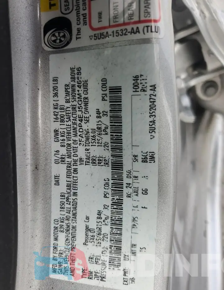 3FADP4EJ5GM146686 Photo# 12