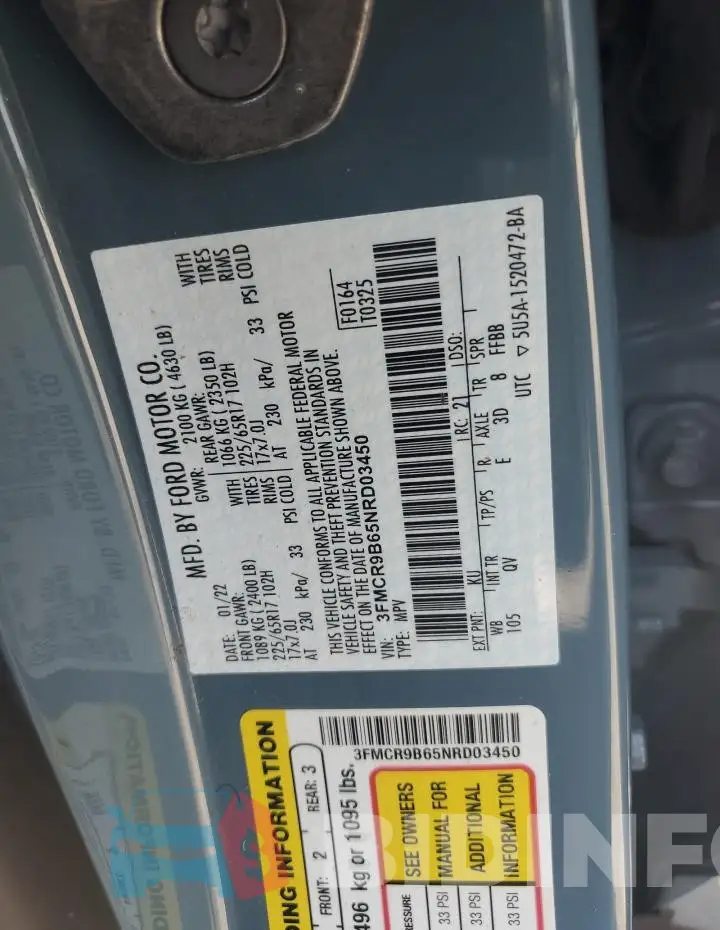 3FMCR9B65NRD03450 Photo# 12