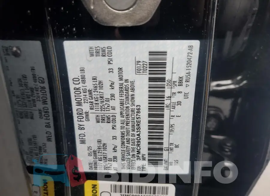 3FMCR9DA3SRE57863 Photo# 13