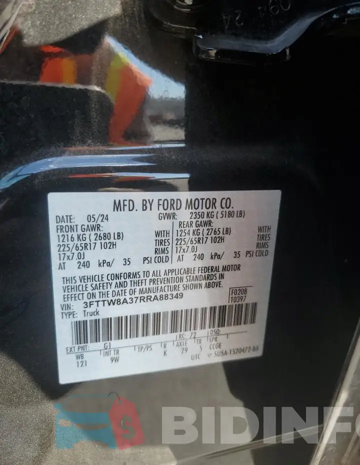 3FTTW8A37RRA88349 Photo# 13