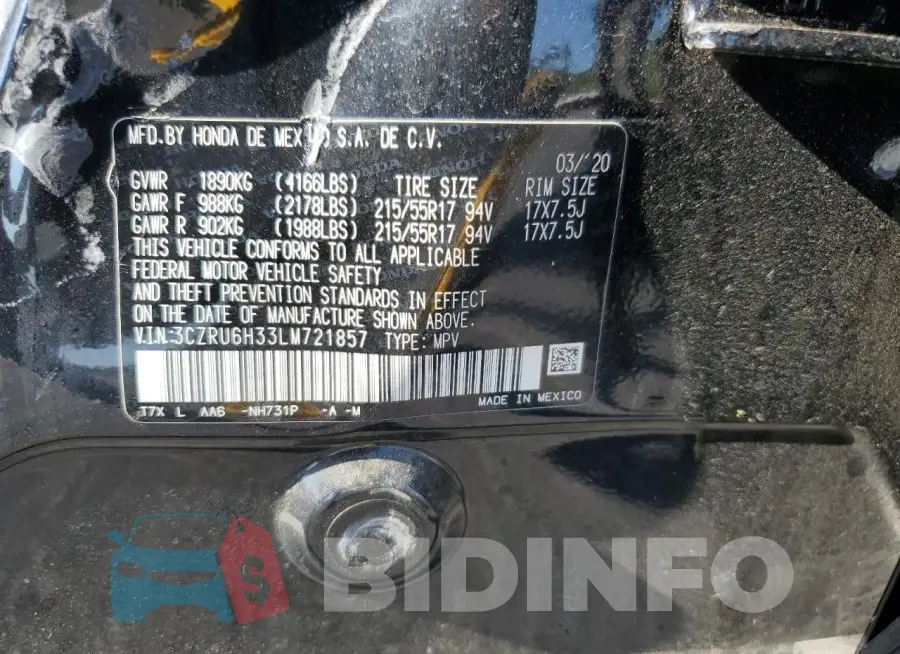 3CZRU6H33LM721857 Photo# 13