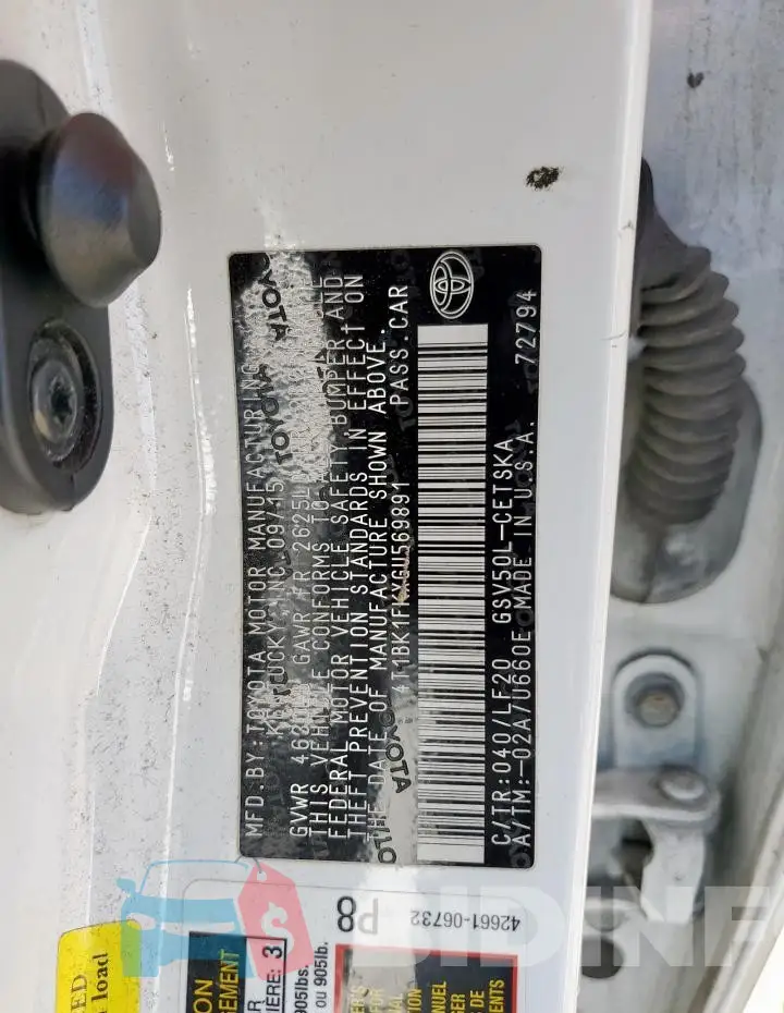 4T1BK1FKXGU569891 Photo# 13