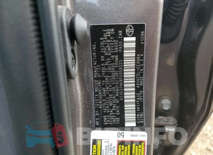 4T1C31AK8PU059323 Photo# 12