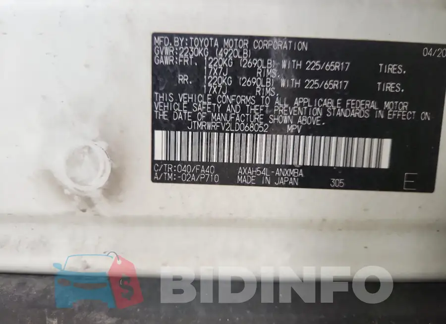 JTMRWRFV2LD068052 Photo# 12