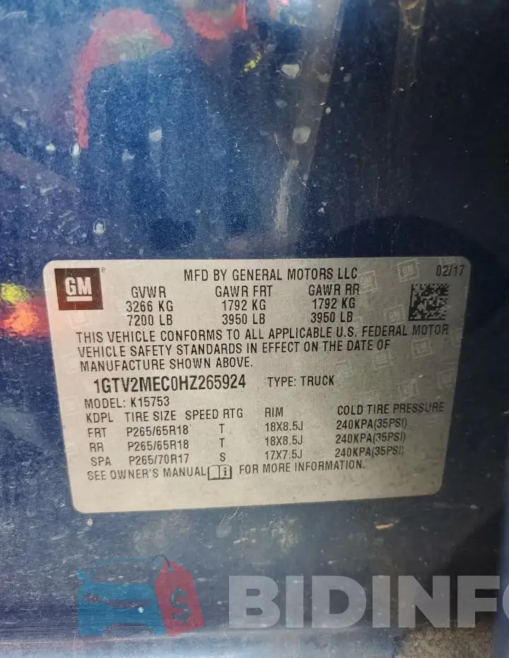 1GTV2MEC0HZ265924 Photo# 12
