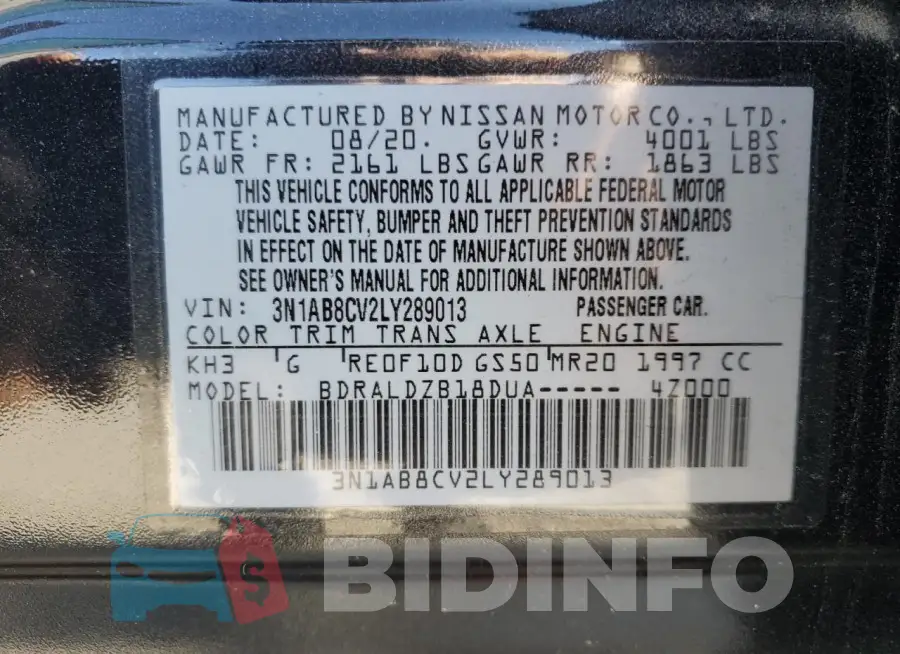 3N1AB8CV2LY289013 Photo# 12
