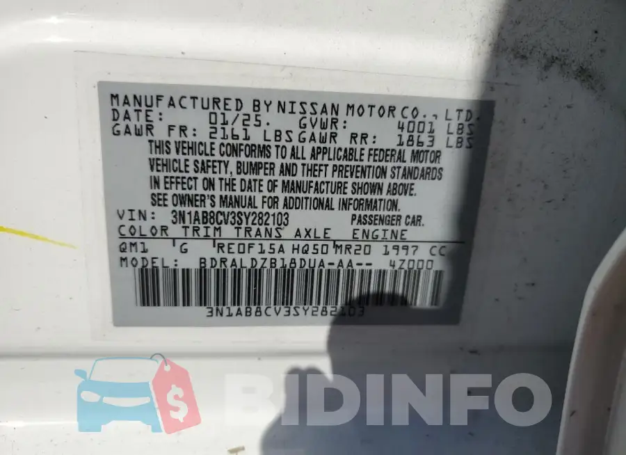 3N1AB8CV3SY282103 Photo# 12