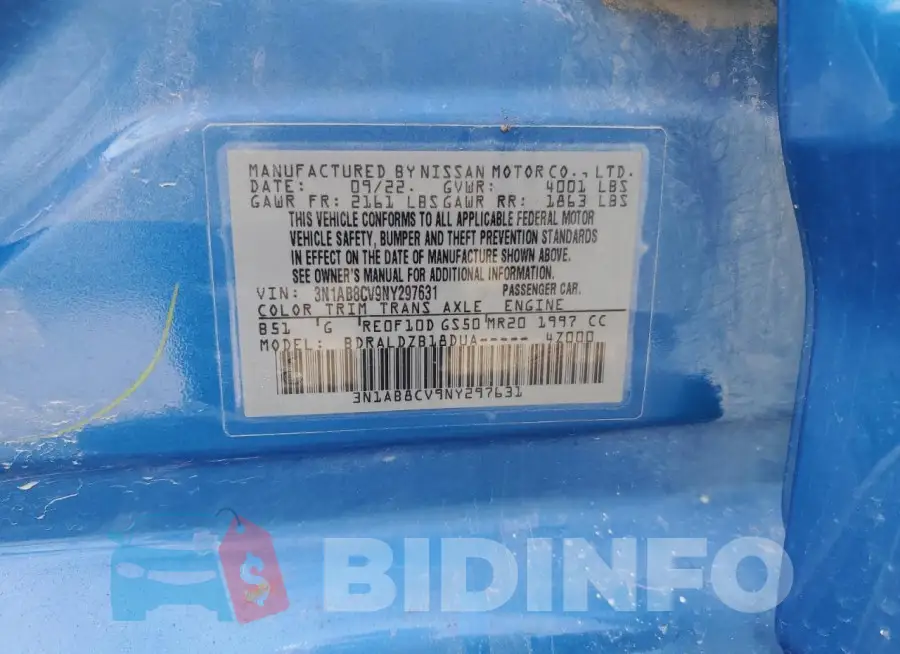 3N1AB8CV9NY297631 Photo# 12