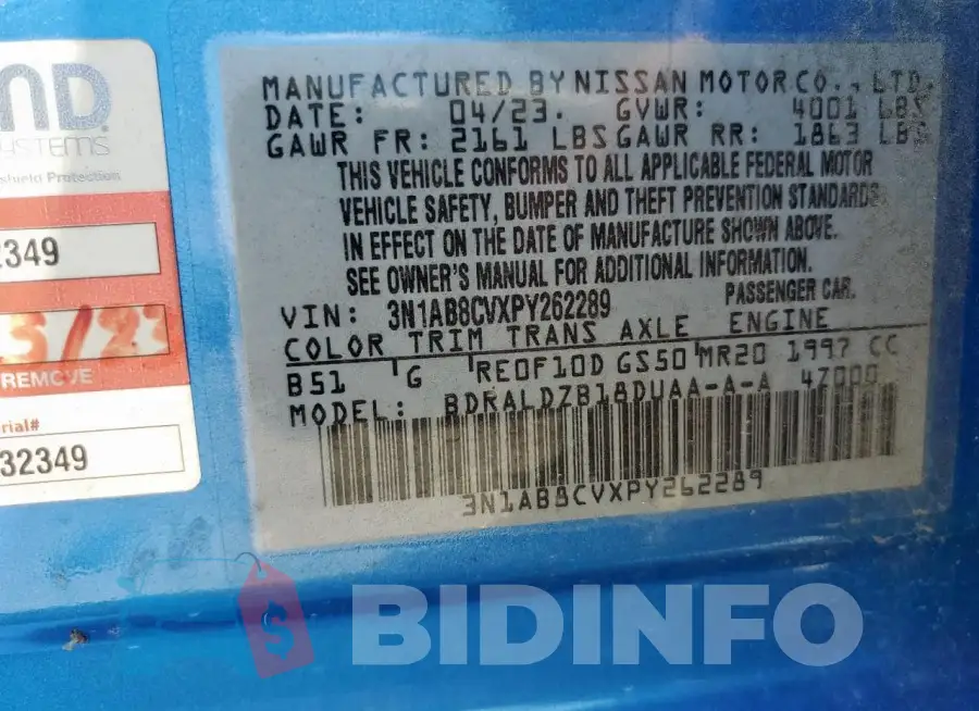 3N1AB8CVXPY262289 Photo# 12