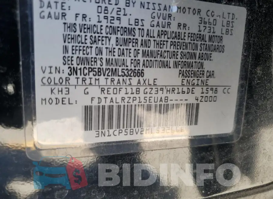 3N1CP5BV2ML532666 Photo# 14