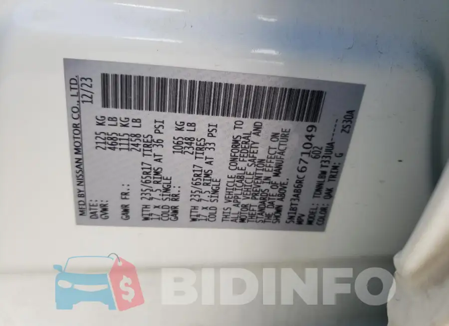 5N1BT3AB6RC671049 Photo# 13