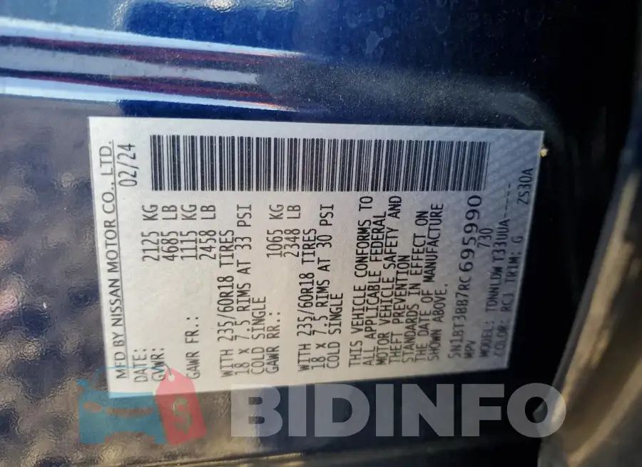 5N1BT3BB7RC695990 Photo# 14