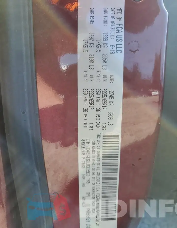 2C4RDGEG8JR335962 Photo# 13