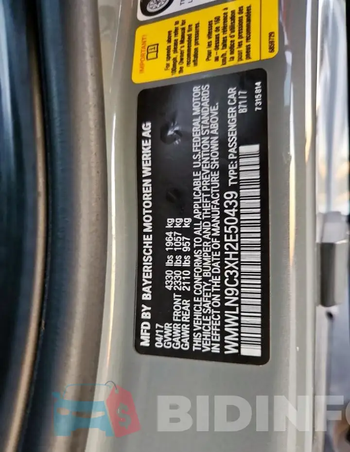 WMWLN9C3XH2E50439 Photo# 12