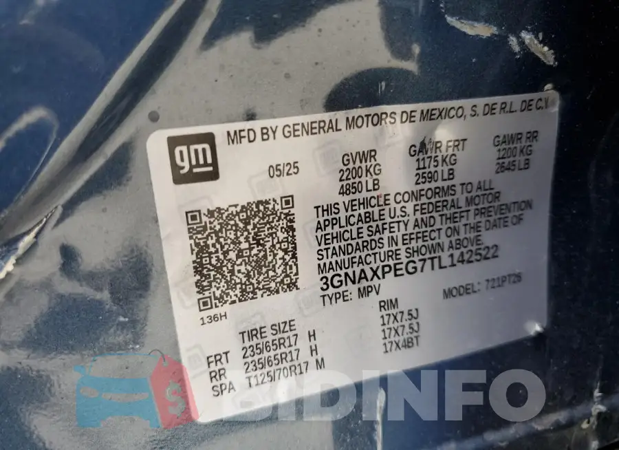 3GNAXPEG7TL142522 Photo# 13