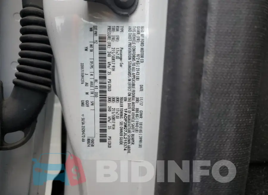 1FADP3M27JL215374 Photo# 12
