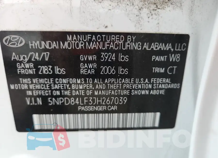 5NPD84LF3JH267039 Photo# 12