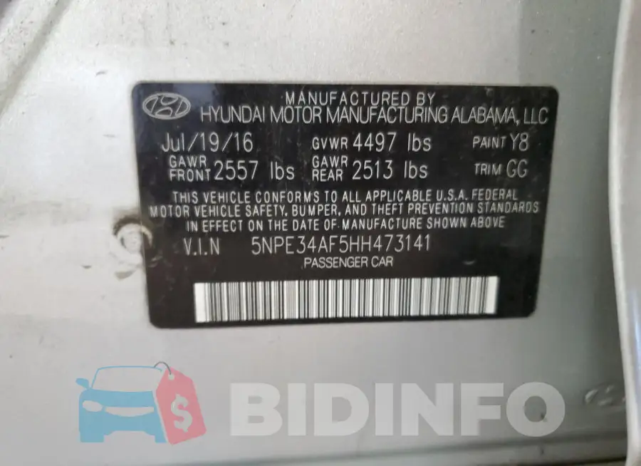 5NPE34AF5HH473141 Photo# 12