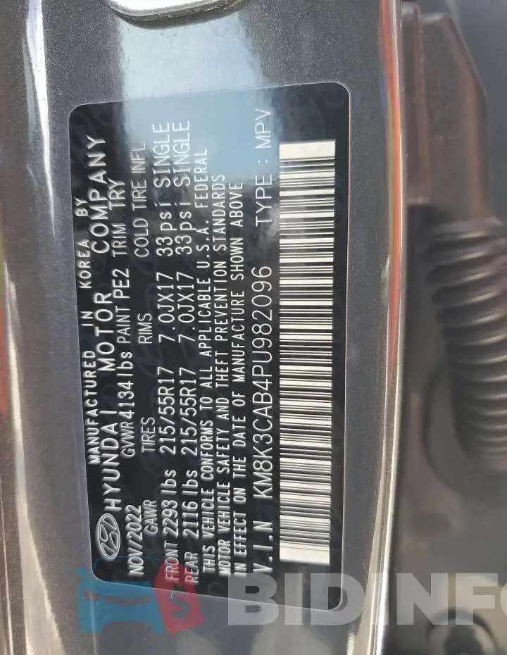 KM8K3CAB4PU982096 Photo# 12