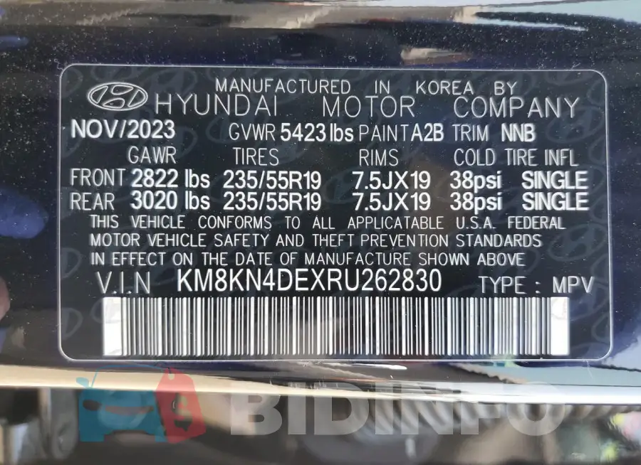 KM8KN4DEXRU262830 Photo# 12