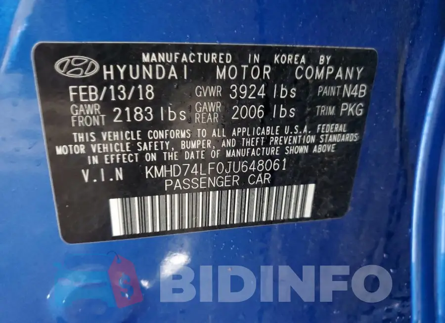 KMHD74LF0JU648061 Photo# 13