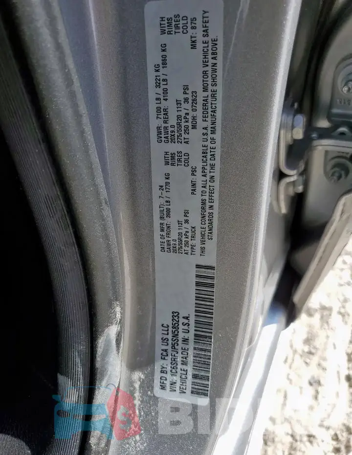 1C6SRFJP5SN585233 Photo# 12