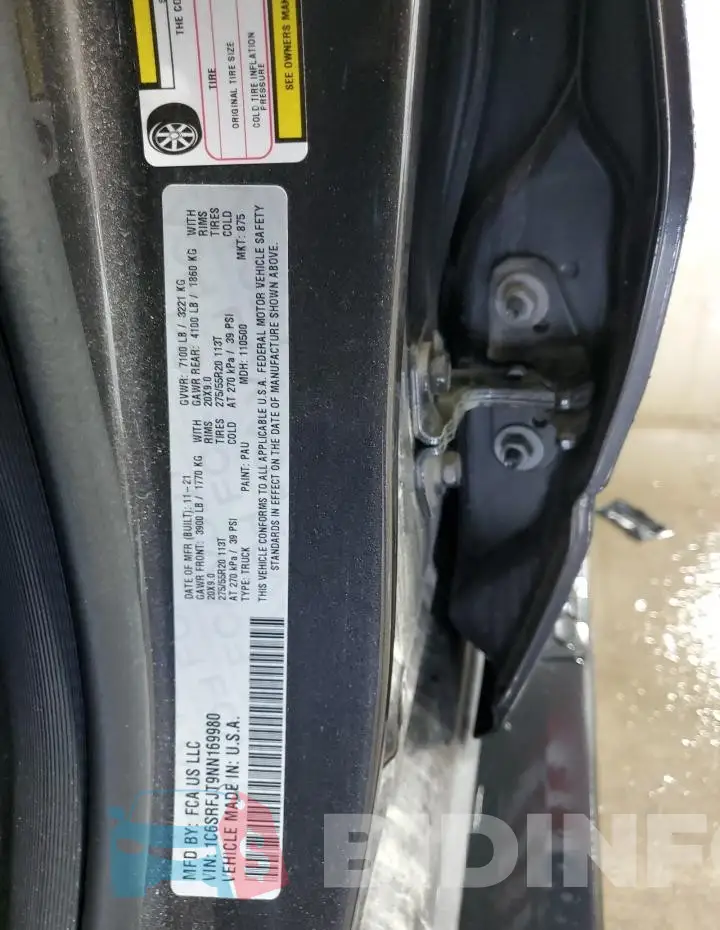 1C6SRFJT9NN169980 Photo# 12