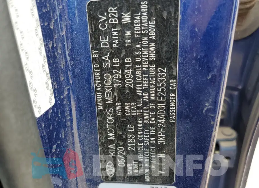 3KPF24AD3LE255332 Photo# 12