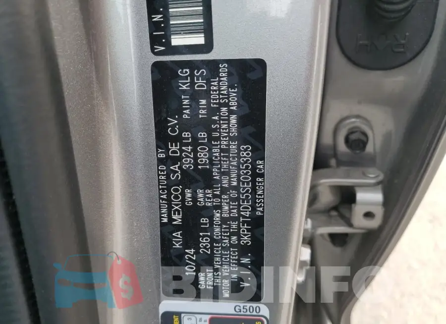 3KPFT4DE5SE035383 Photo# 12