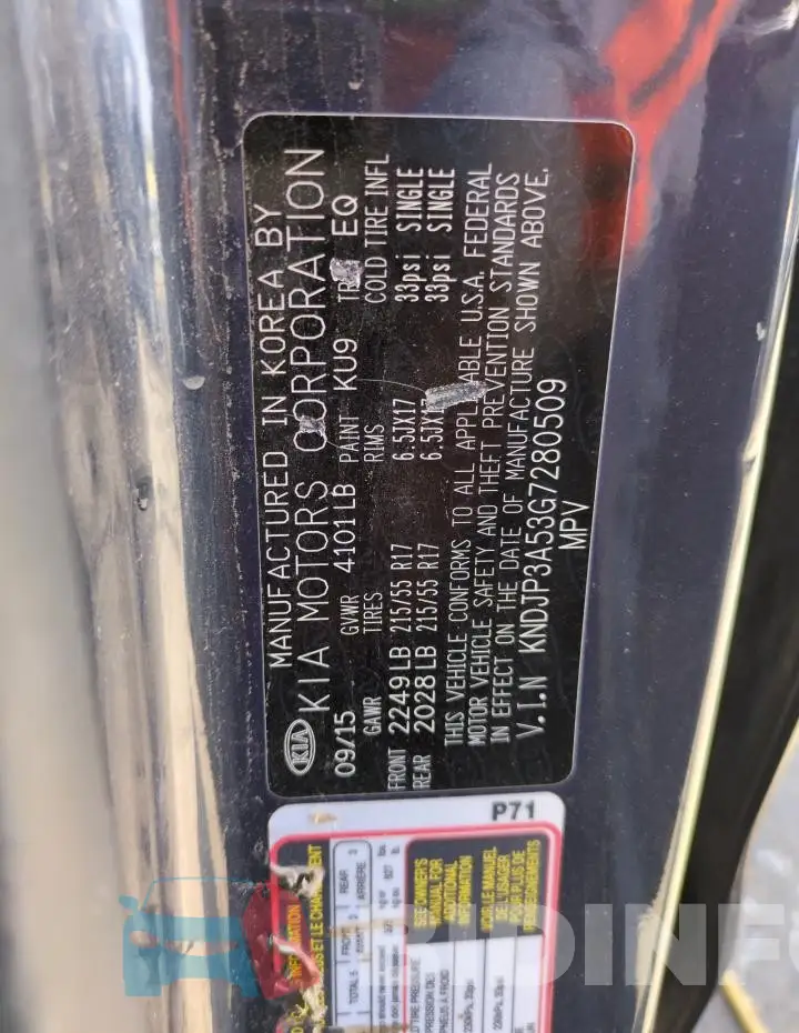KNDJP3A53G7280509 Photo# 12