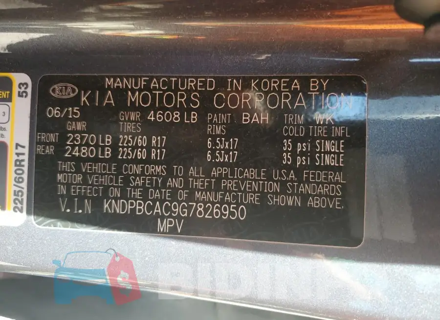 KNDPBCAC9G7826950 Photo# 13