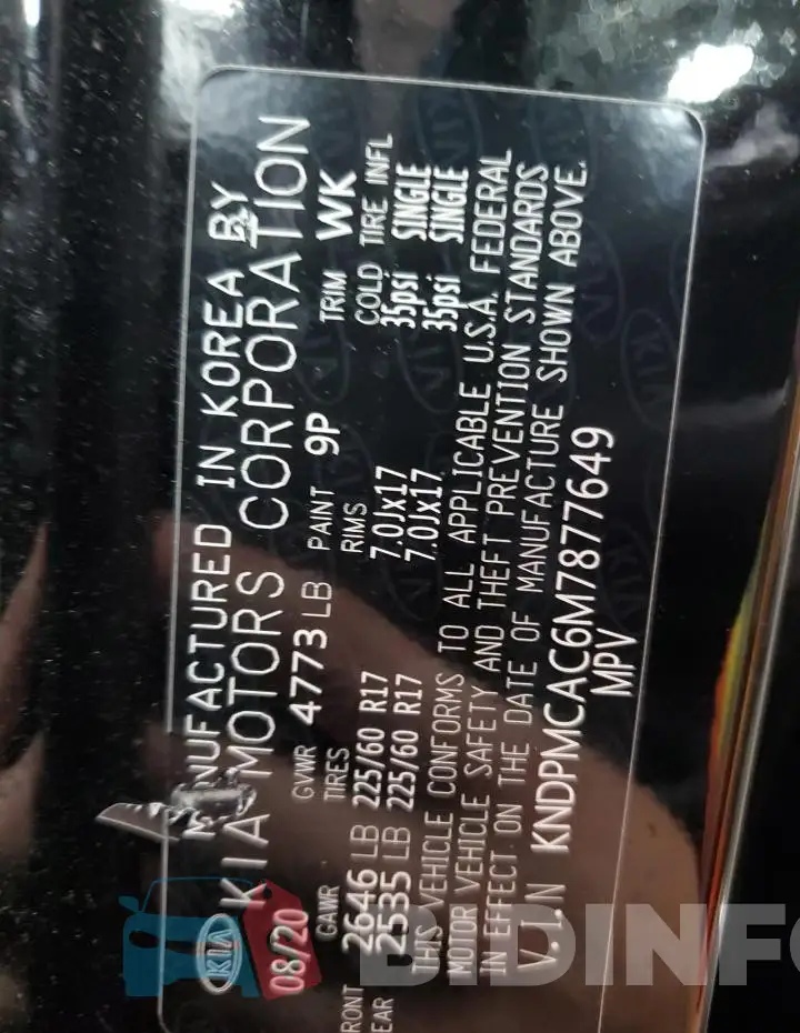 KNDPMCAC6M7877649 Photo# 14