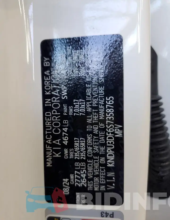 KNDPU3DF6S7358765 Photo# 13