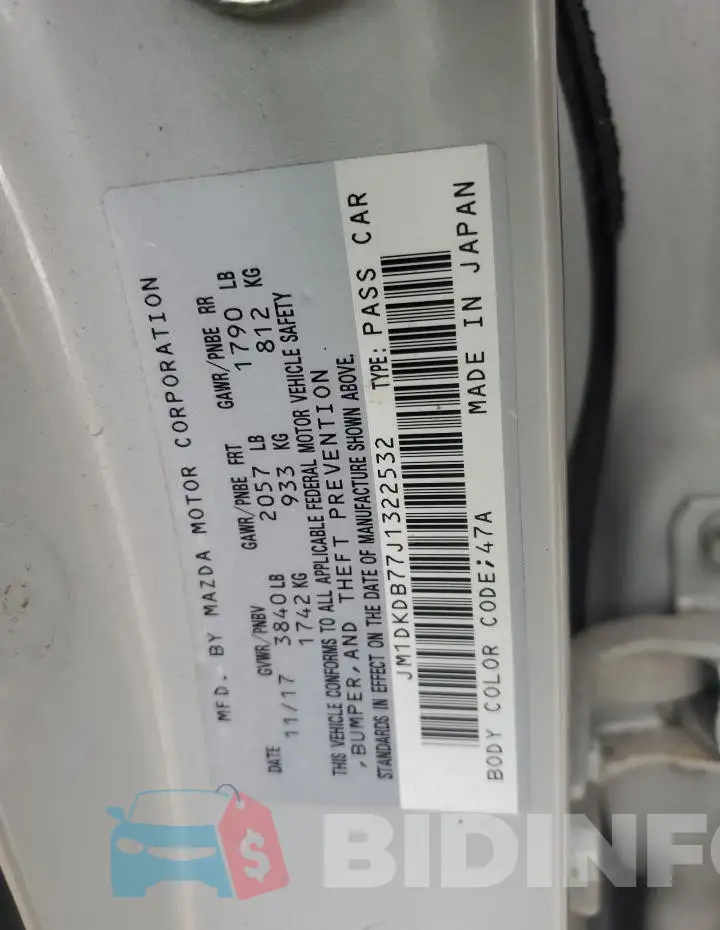 JM1DKDB77J1322532 Photo# 14