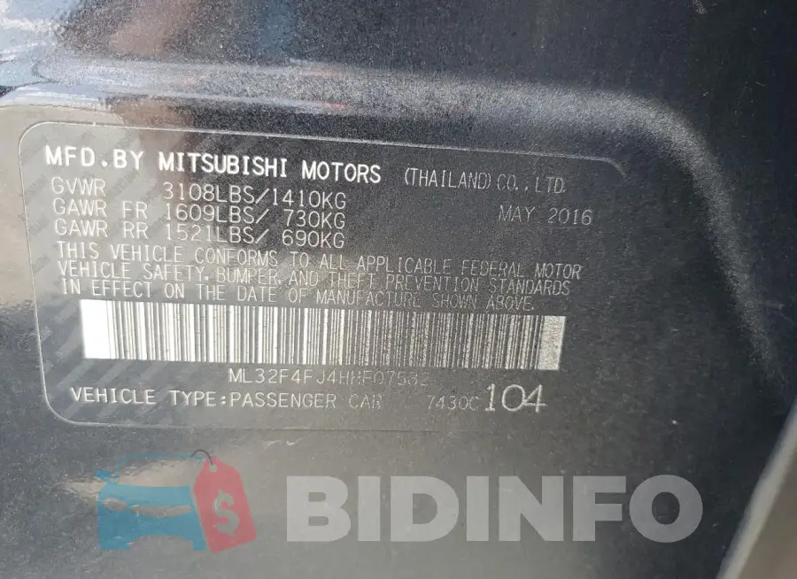 ML32F4FJ4HHF07582 Photo# 13