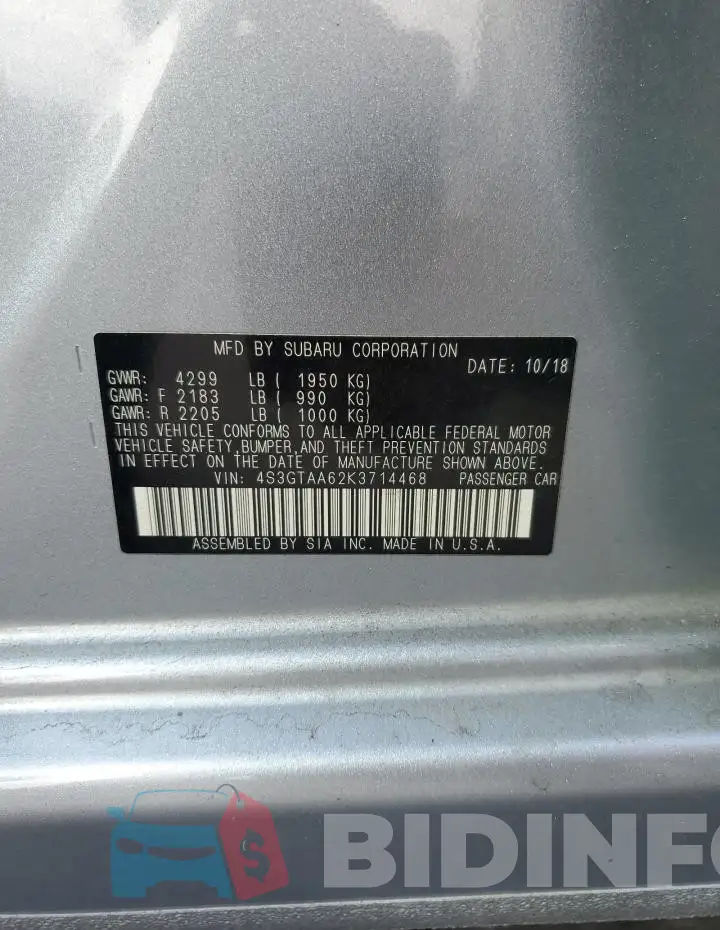 4S3GTAA62K3714468 Photo# 12