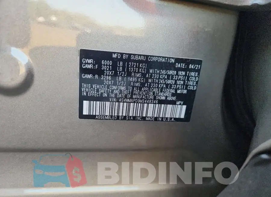 4S4WMAPD9M3448346 Photo# 14