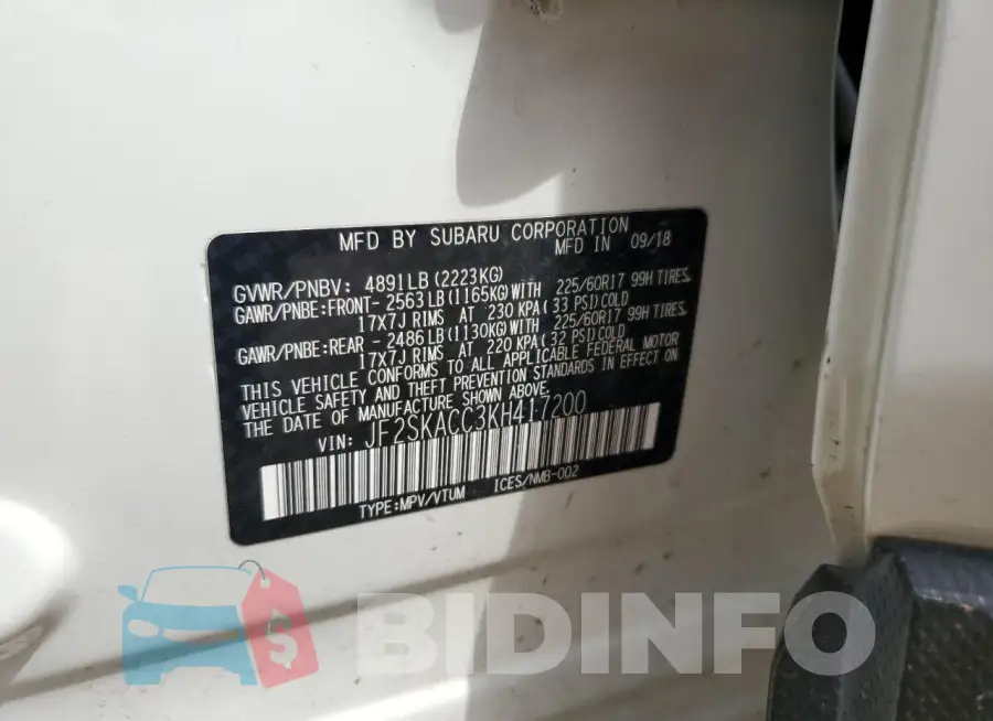 JF2SKACC3KH417200 Photo# 12