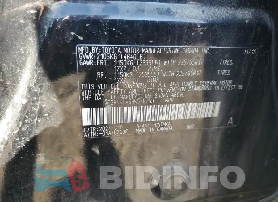 2T3RFREV6HW578769 Photo# 13