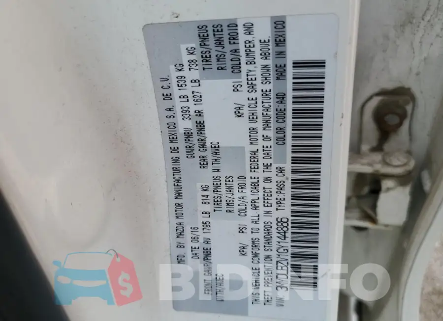 3MYDLBZV1GY144886 Photo# 12
