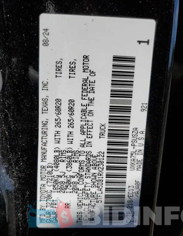 5TFLA5DB1RX230122 Photo# 12