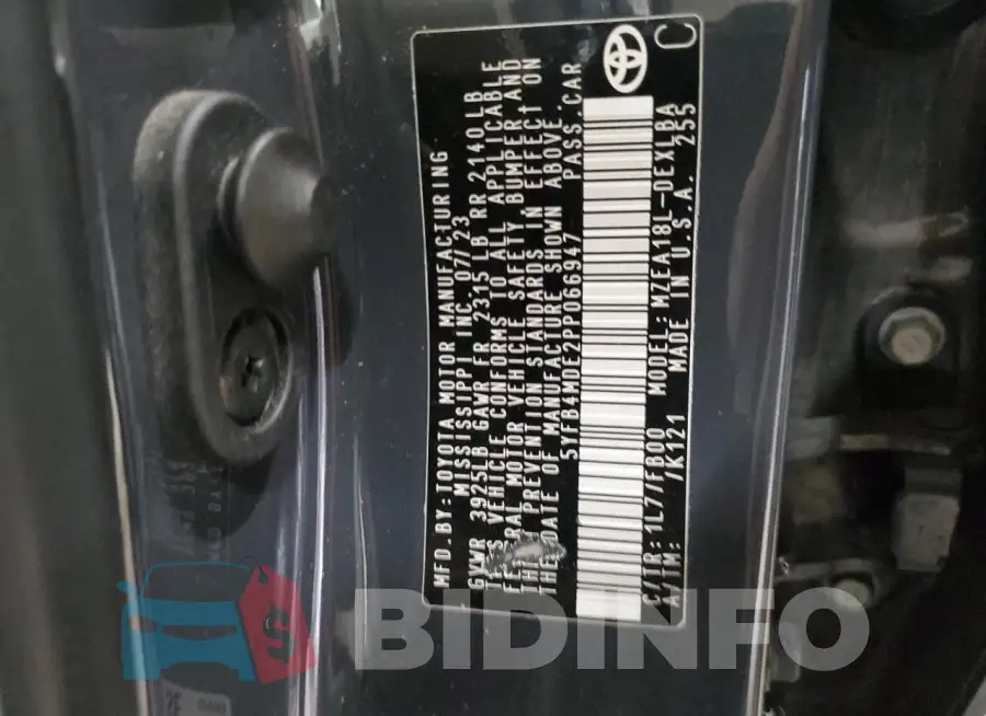 5YFB4MDE2PP066947 Photo# 12