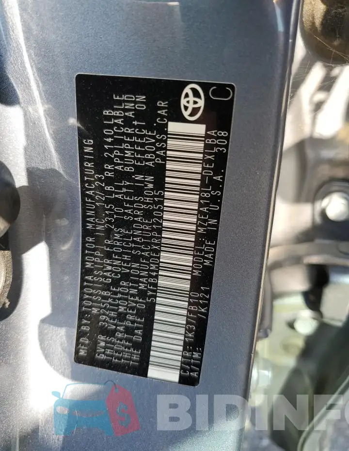 5YFB4MDEXRP120515 Photo# 12