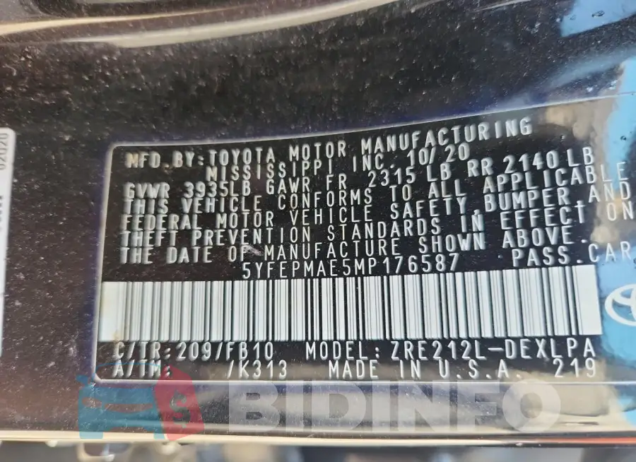 5YFEPMAE5MP176587 Photo# 12