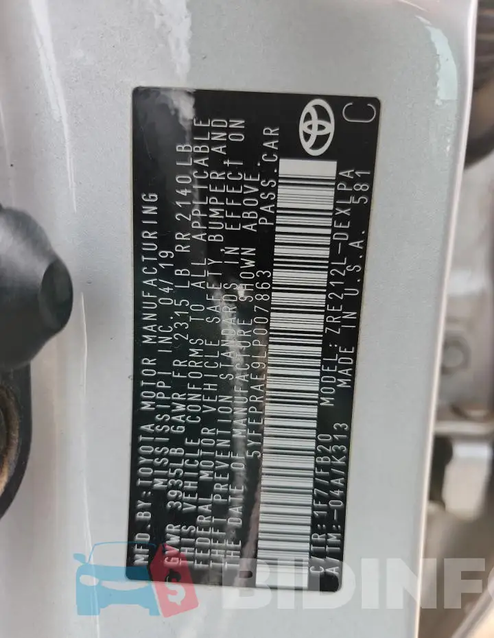 5YFEPRAE9LP007863 Photo# 13