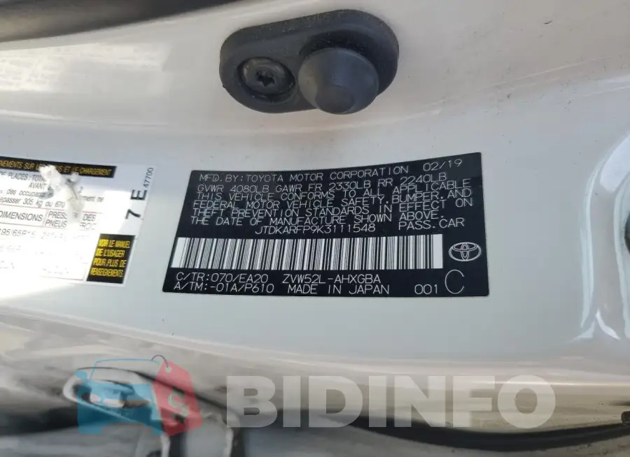 JTDKARFP9K3111548 Photo# 12