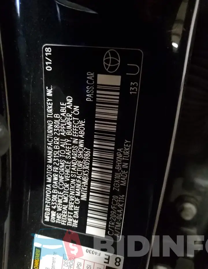 NMTKHMBX5JR059867 Photo# 14