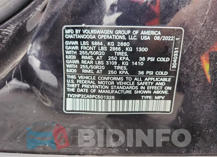 1V2HP2CA5PC501326 Photo# 13