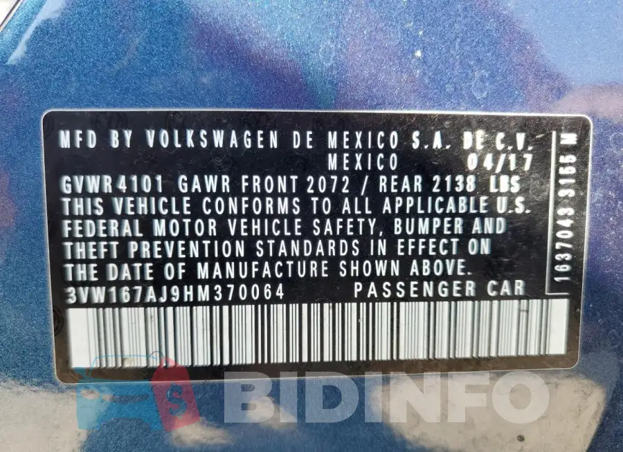 3VW167AJ9HM370064 Photo# 12