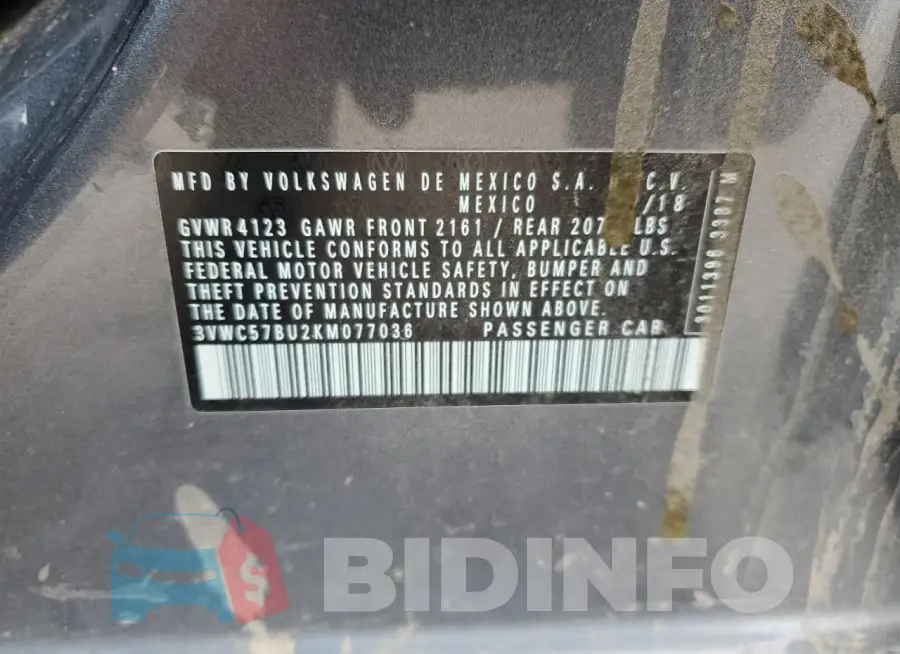 3VWC57BU2KM077036 Photo# 12